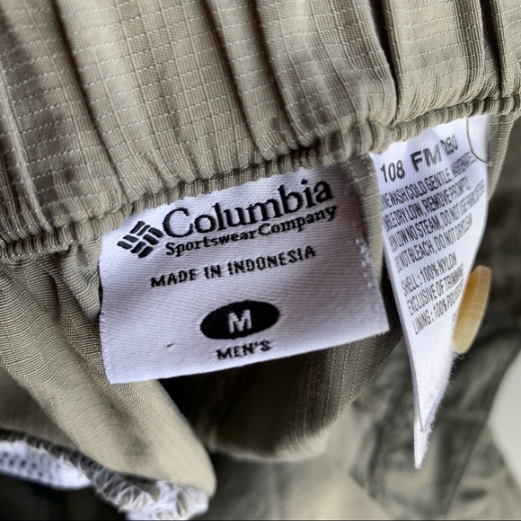 Columbia Men’s Vintage PFG Fishing Shorts Khaki Elastic Waist Size Medium - Picture 5 of 6